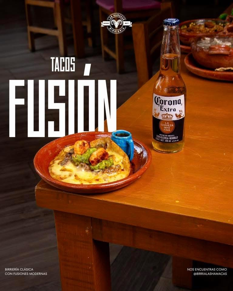 Tacos fusión y cerveza
